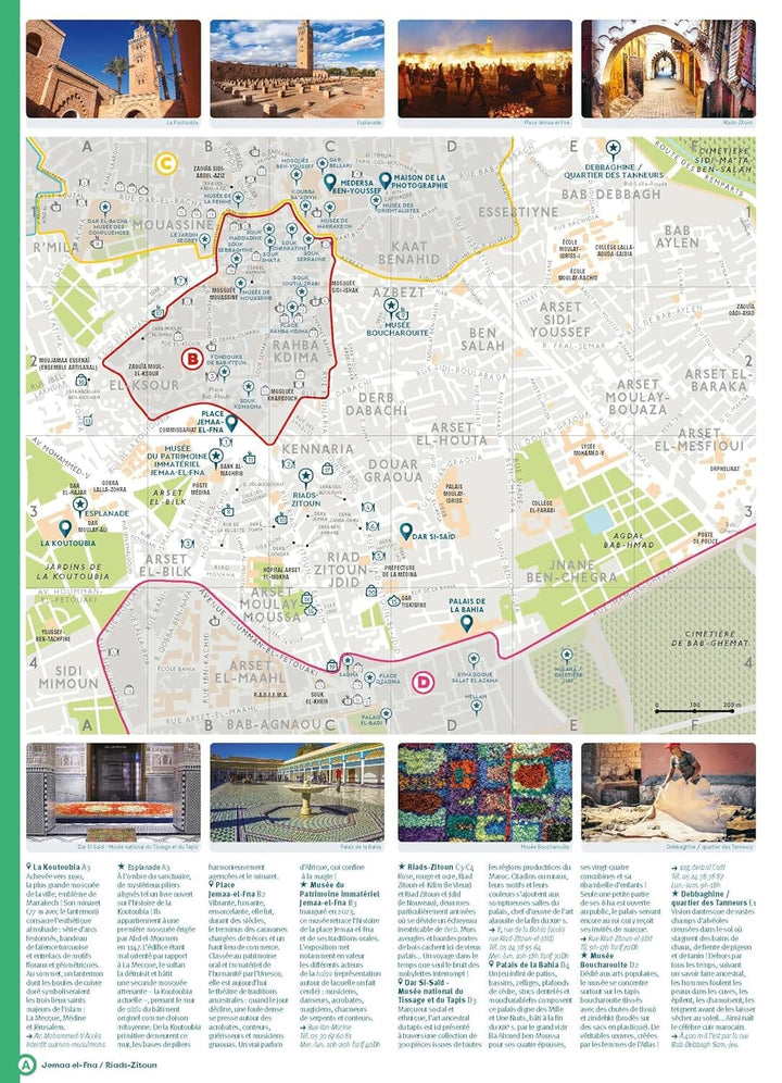 Plan détaillé - Marrakech - Édition 2024 | Cartoville carte pliée Gallimard 