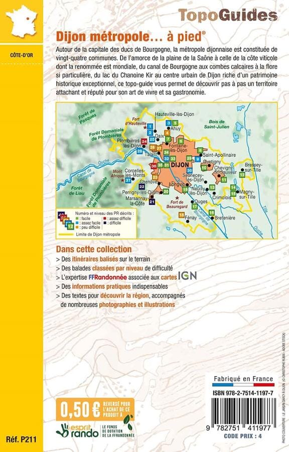 Topoguide de randonnée - Dijon Métropole | FFR guide de randonnée FFR - Fédération Française de Randonnée 