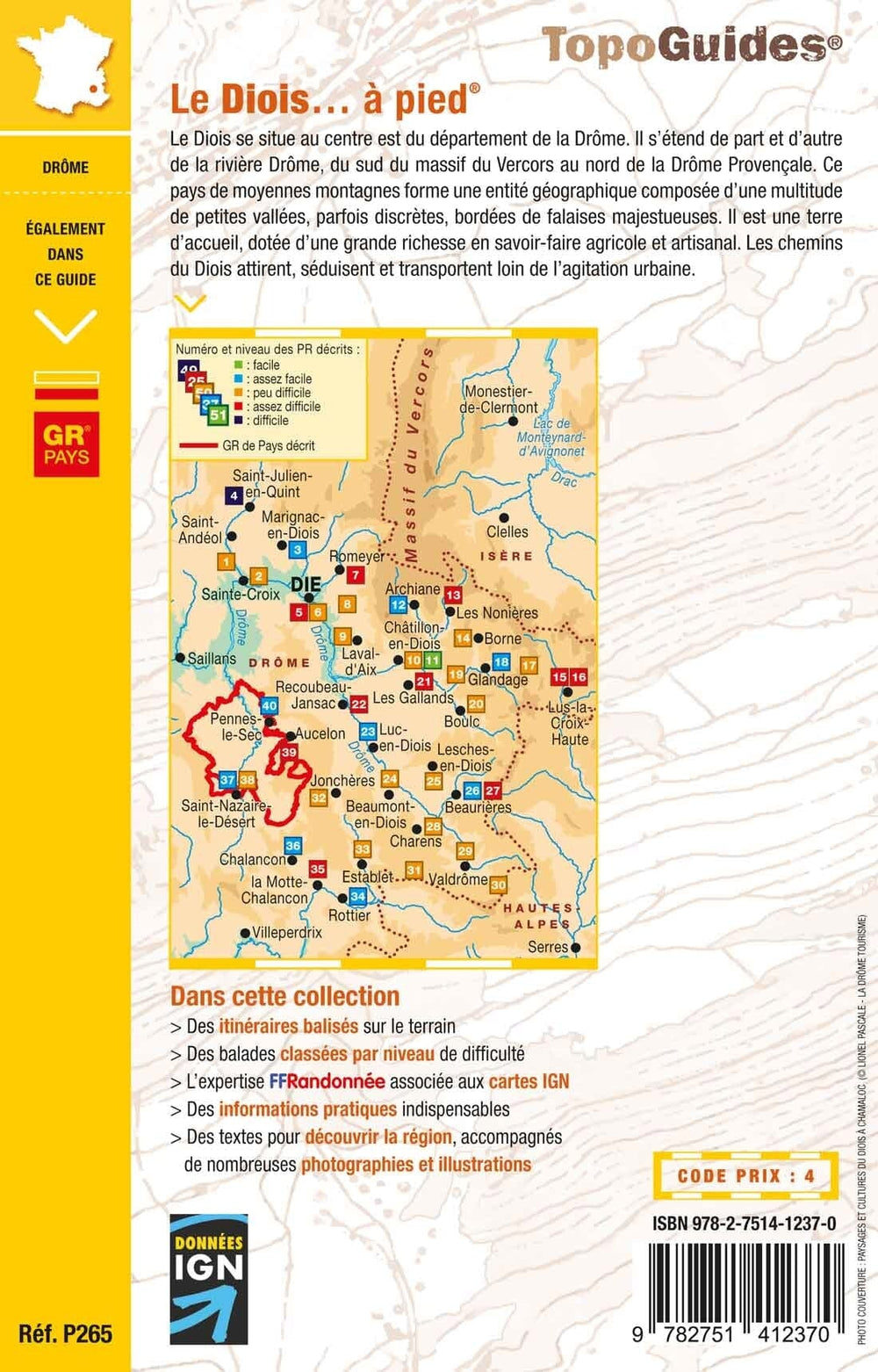 Topoguide de randonnée - Diois (Drôme) | FFR guide petit format FFR - Fédération Française de Randonnée 