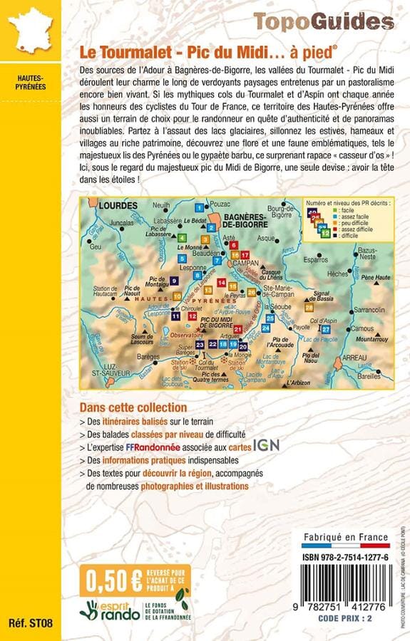 Topoguide de randonnée - Grand Tourmalet, Pic du Midi | FFR guide de randonnée FFR - Fédération Française de Randonnée 
