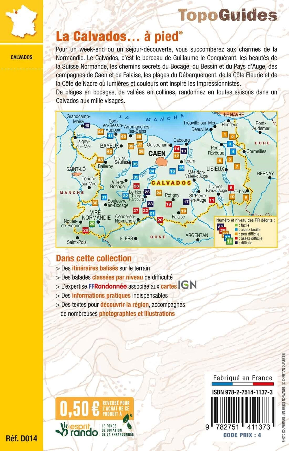 Topoguide de randonnée - Le calvados à pied | FFR guide de randonnée FFR - Fédération Française de Randonnée 