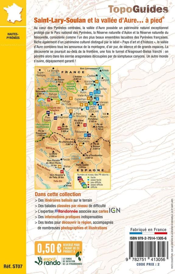 Topoguide de randonnée - Saint-Lary-Soulan et la vallée d'Aure à pied | FFR guide de randonnée FFR - Fédération Française de Randonnée 