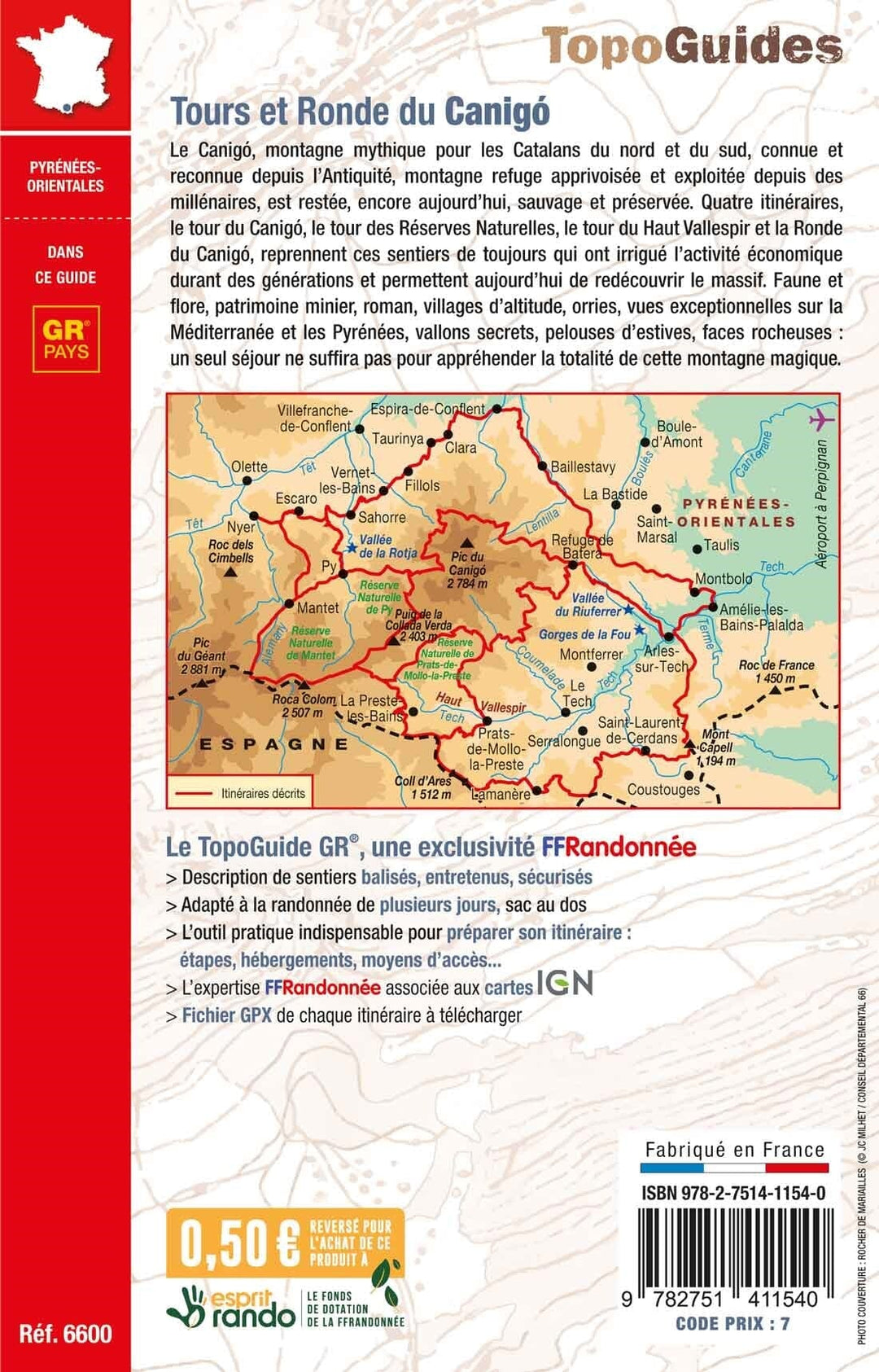 Topoguide de randonnée - Tours et Ronde du Canigó | FFR guide de randonnée FFR - Fédération Française de Randonnée 