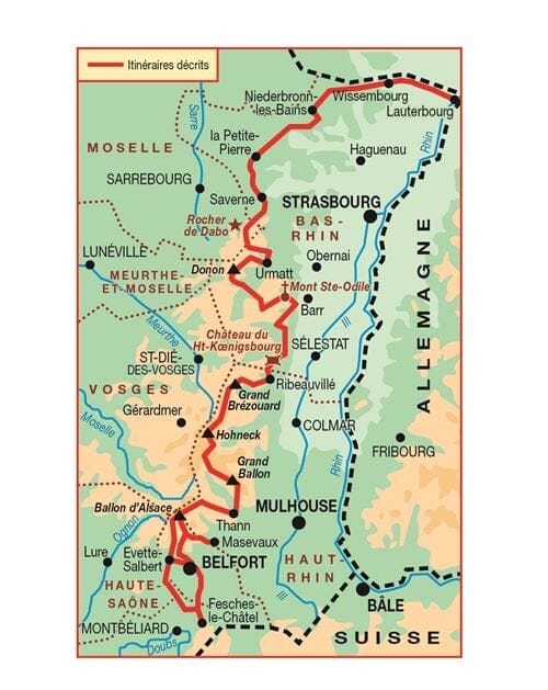 Topoguide de randonnée - Traversée du Massif des Vosges - GR5, GR53 | FFR guide de randonnée FFR - Fédération Française de Randonnée 