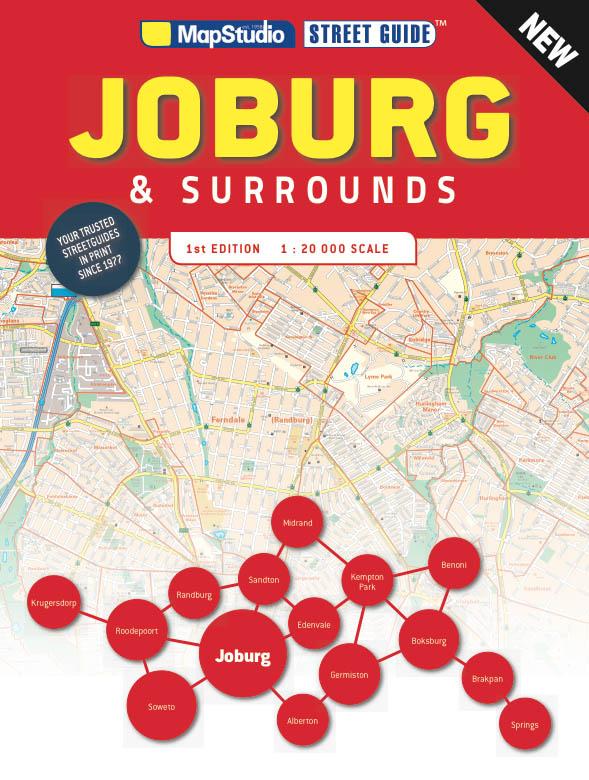 Atlas de rues- Johannesbourg & environs | MapStudio guide de voyage MapStudio 