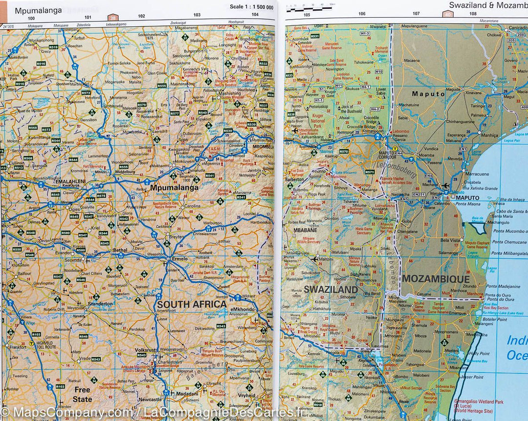 Atlas routier complet de l&rsquo;Afrique | MapStudio - La Compagnie des Cartes