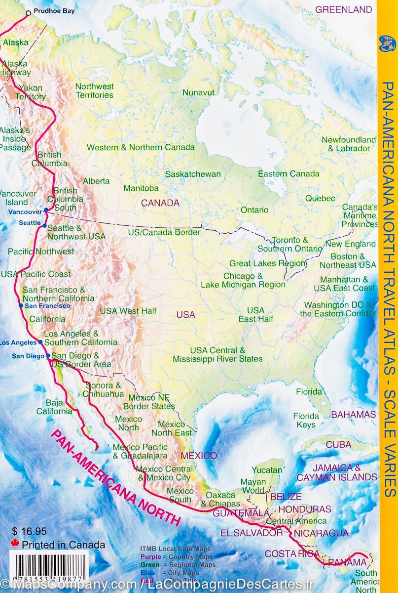 Atlas routier de poche &#8211; Panaméricaine Nord | ITM - La Compagnie des Cartes