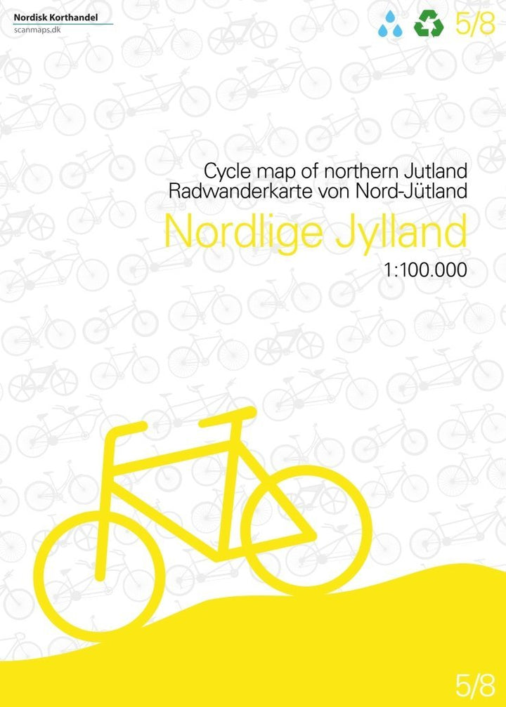 Carte cycliste du Danemark n° 5 - Jutland Nord | Nordisk Korthandel carte pliée Scanmaps 
