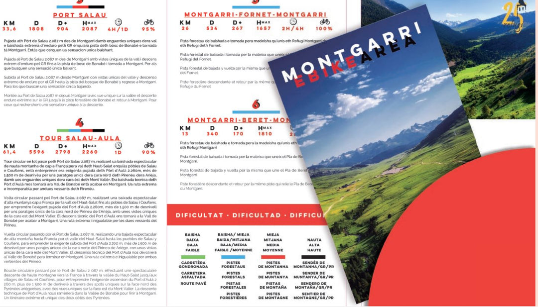 Carte cycliste - Montgarri E-Bike Area (Catalogne) | Alpina carte pliée Editorial Alpina 