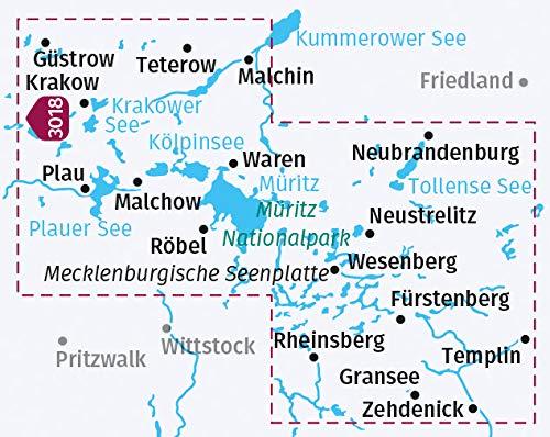 Carte cycliste n° F3320 - Mecklenburgische Seenplatte (Allemagne) | Kompass carte pliée Kompass 