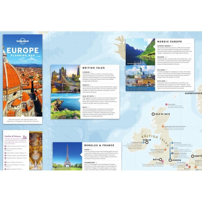 Carte de planification (en anglais) - Europe | Lonely Planet carte pliée Lonely Planet 