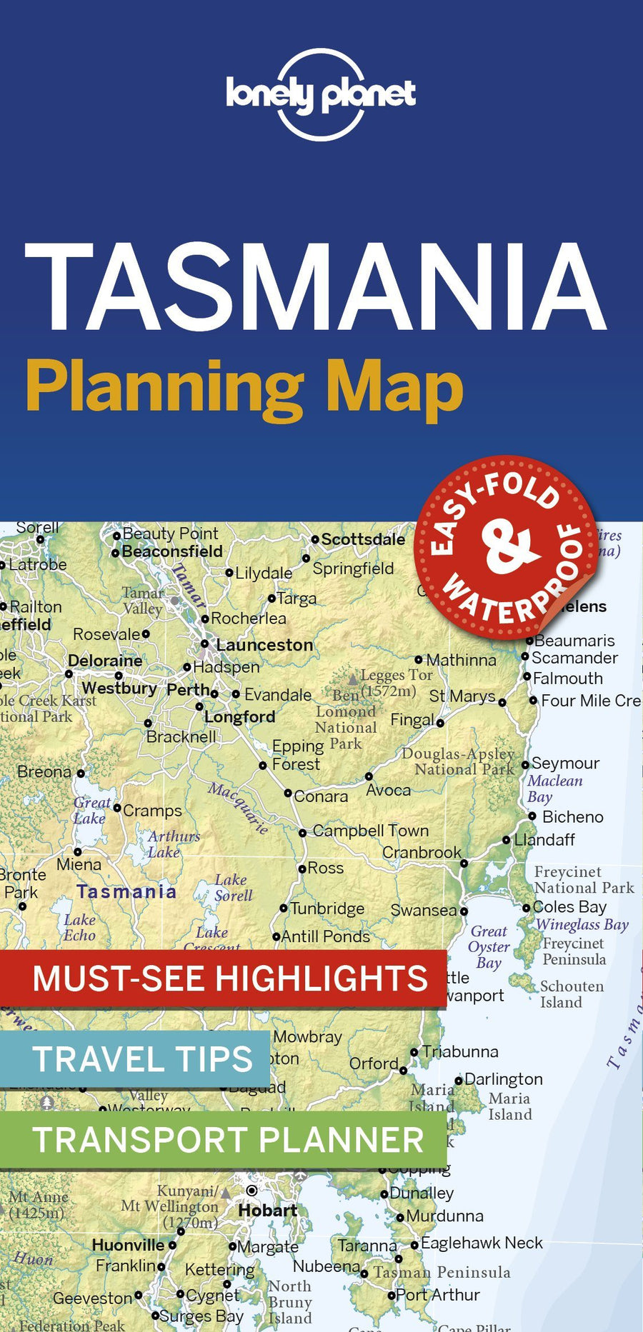 Carte de planification (en anglais) - Tasmania | Lonely Planet carte pliée Lonely Planet 