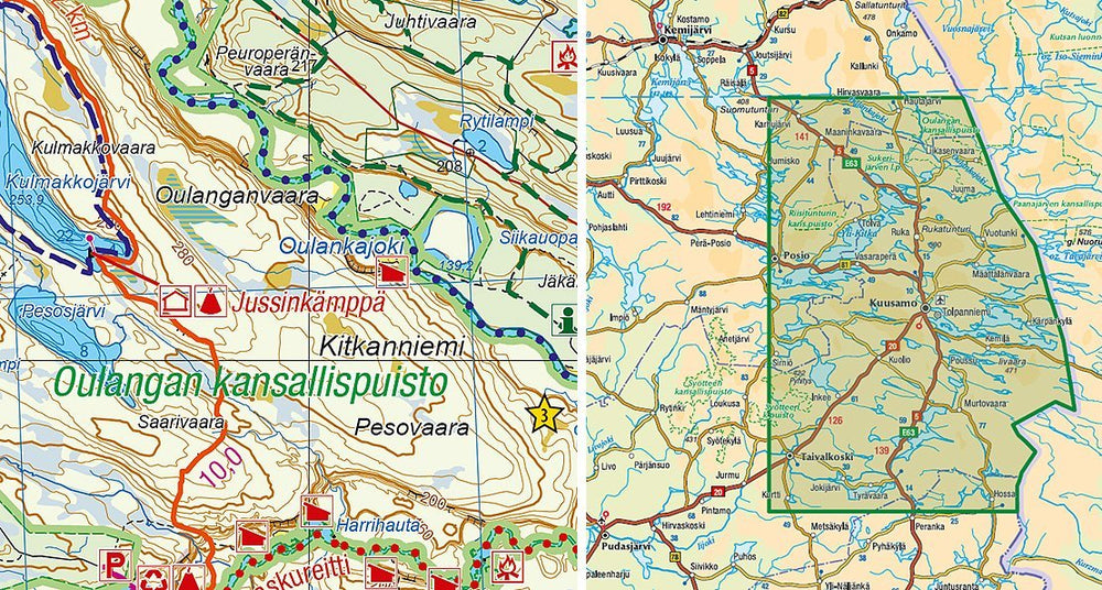 Carte de plein air n° 09 - Kuusamo (Finlande) | Karttakeskus carte pliée Karttakeskus 