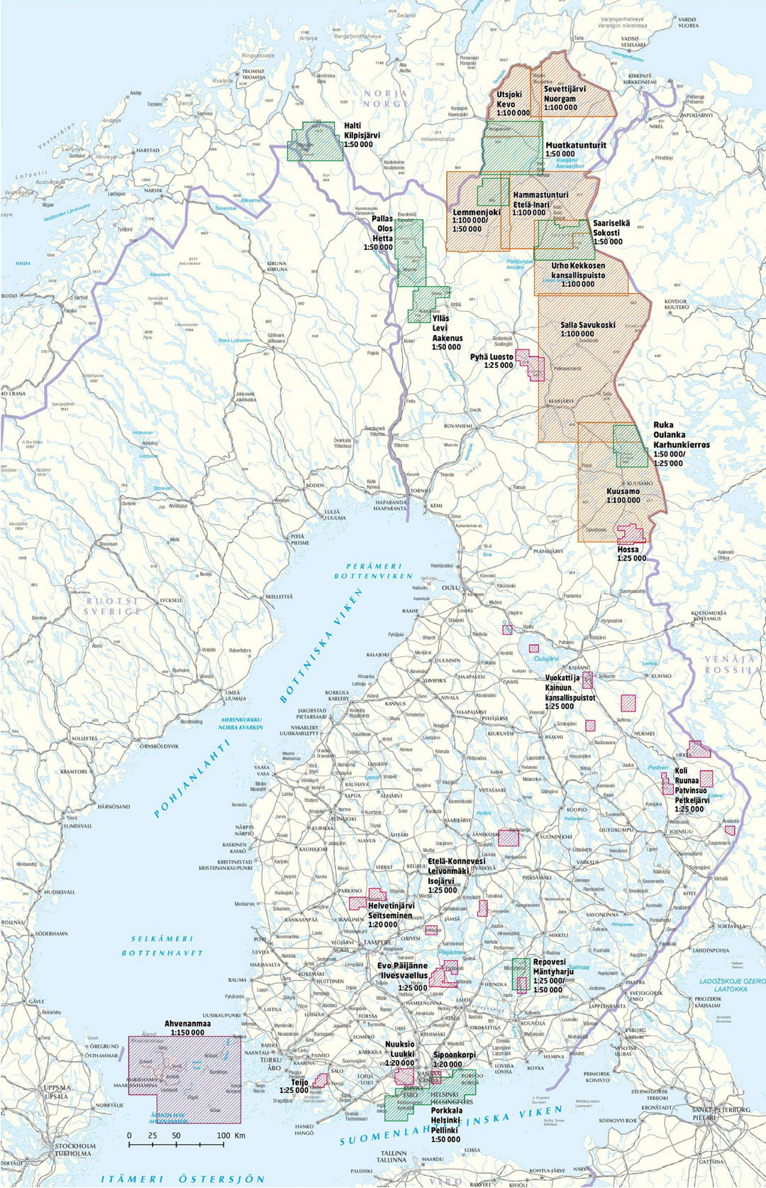 Carte de plein air n° 10 - Lemmenjoki (Finlande) | Karttakeskus carte pliée Karttakeskus 