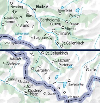 Carte de plein air n° WK.02 - Montafon - Silvretta FMS (Autriche) | Kümmerly & Frey carte pliée Kümmerly & Frey 