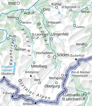 Carte de plein air n° WK.06 - Ötztal FMS (Autriche) | Kümmerly & Frey carte pliée Kümmerly & Frey 
