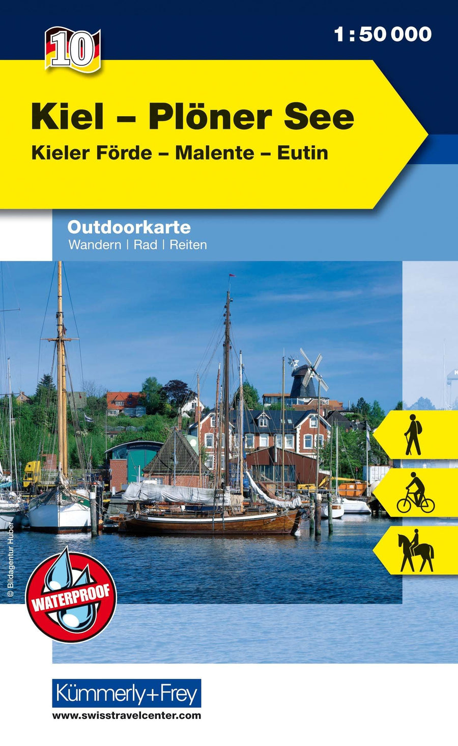 Carte de plein air n° WK.10 - Kiel, Plöner See (Allemagne) | Kümmerly & Frey carte pliée Kümmerly & Frey 