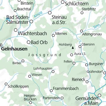 Carte de plein air n° WK.49 - Spessart Nord FMS (Allemagne) | Kümmerly & Frey carte pliée Kümmerly & Frey 
