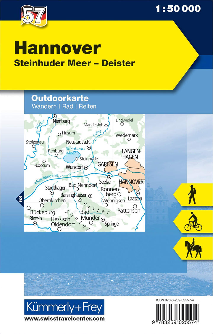 Carte de plein air n° WK.57 - Hannover FMS (Allemagne) | Kümmerly & Frey carte pliée Kümmerly & Frey 