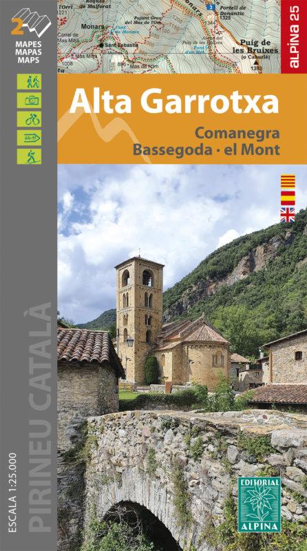 Carte de randonnée - Alta Garrotxa, Comanegra, Bassegoda, el Mont (Pyrénées catalanes) | Alpina carte pliée Editorial Alpina 