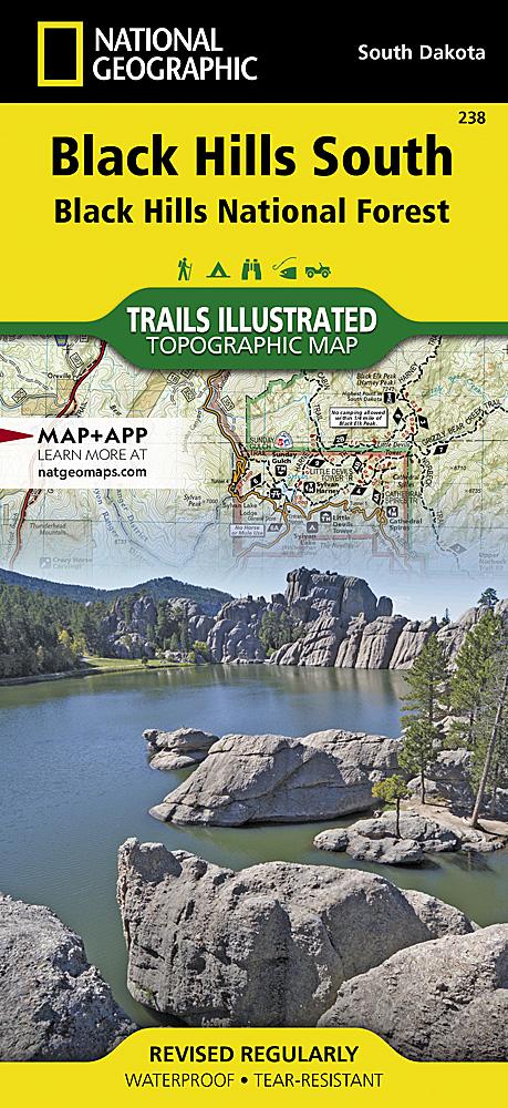Carte de randonnée - Black Hills South, Black Hills National Forest (South Dakota), n° 238 | National Geographic carte pliée National Geographic 