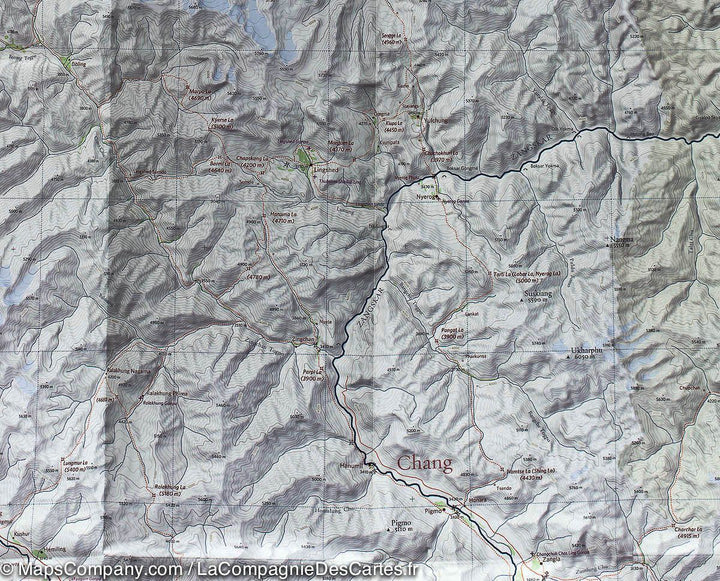 Carte de randonnée du centre du Ladakh et du Zanskar (Inde) | Olizane - La Compagnie des Cartes