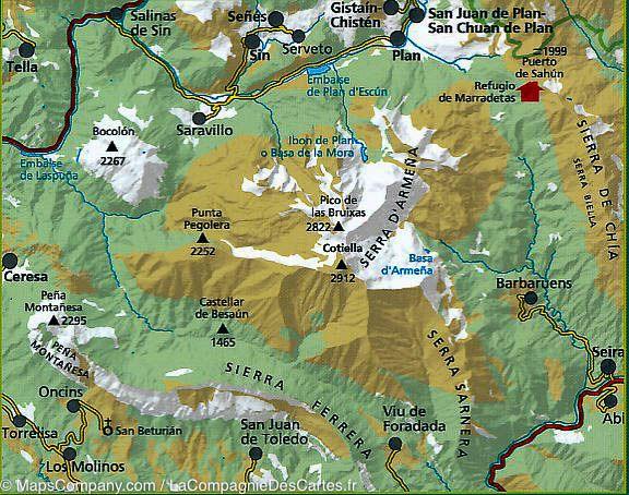 Carte de randonnée du Cotiella & Peña Montañesa (Pyrénées) | Alpina - La Compagnie des Cartes