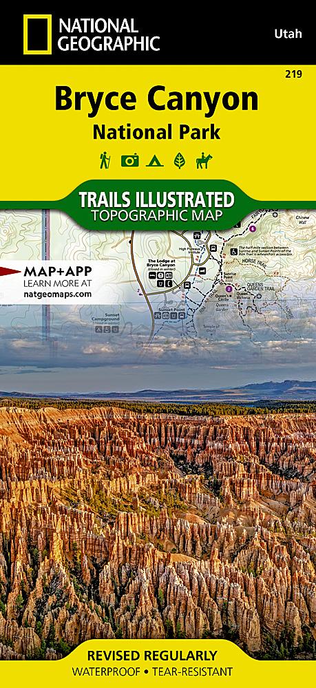 Carte de randonnée du Parc National de Bryce Canyon (Utah) | National Geographic carte pliée National Geographic 