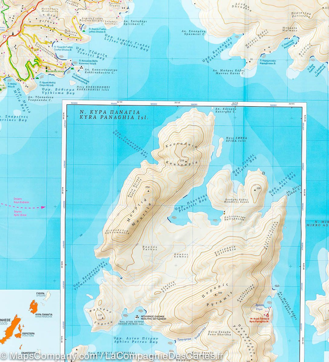 Carte de randonnée - Ile Alonissos (Grèce) | Terrain Cartography carte pliée Terrain Cartography 