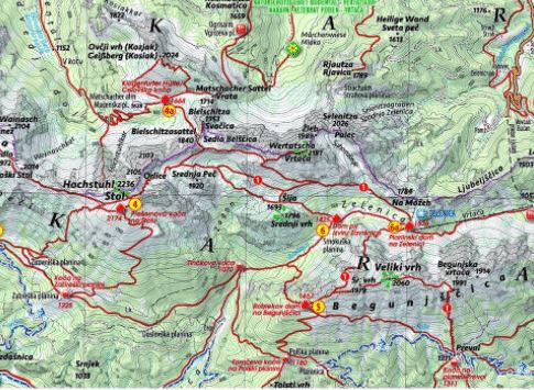 Carte de randonnée des Karavanke (Slovénie) | Kartografija - La Compagnie des Cartes