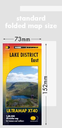 Carte de randonnée - Lake District Est XT40 | Harvey Maps - Ultramap carte pliée Harvey Maps 