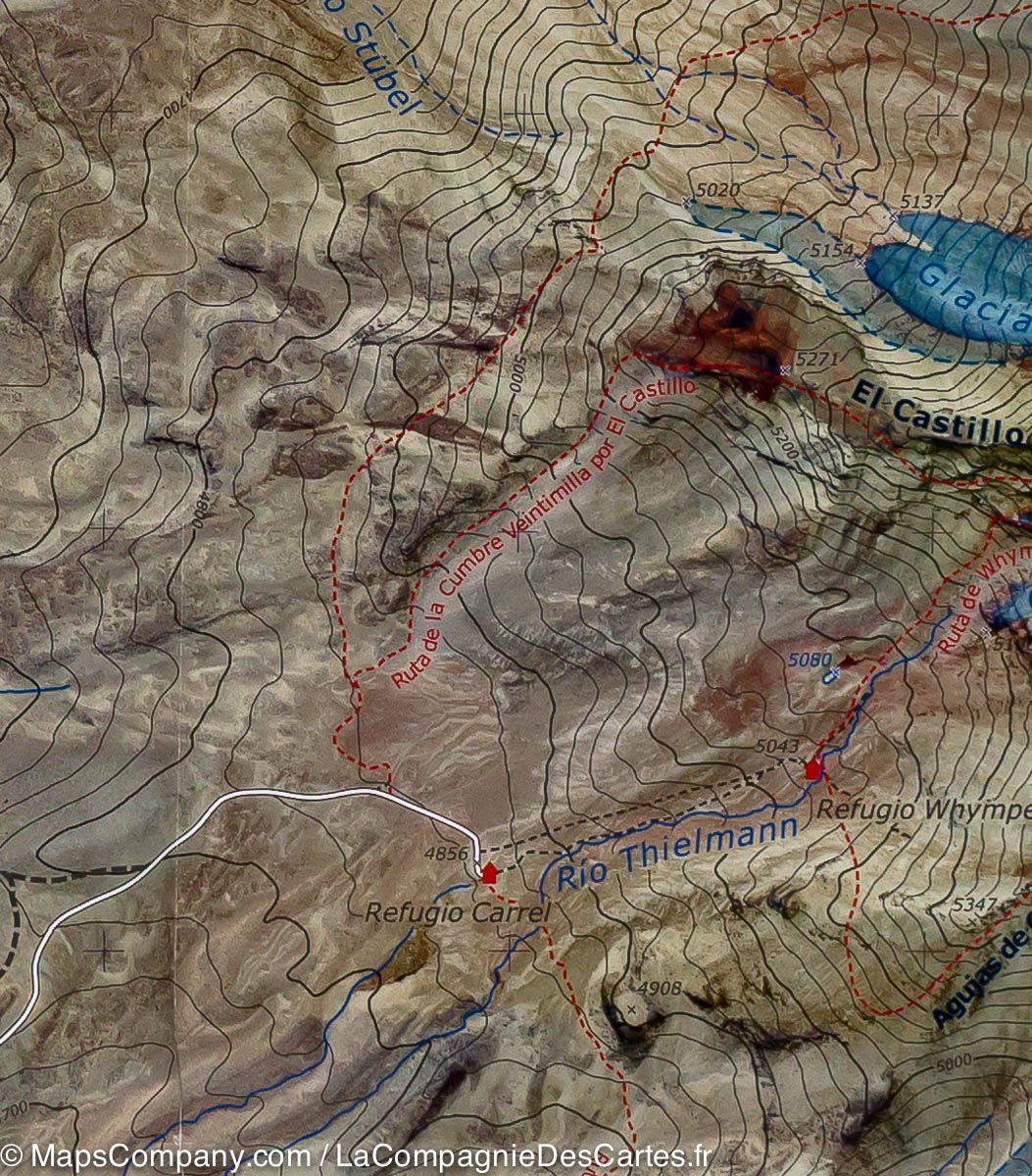 Carte de randonnée du Mont Chimborazo (Equateur) - La Compagnie des Cartes