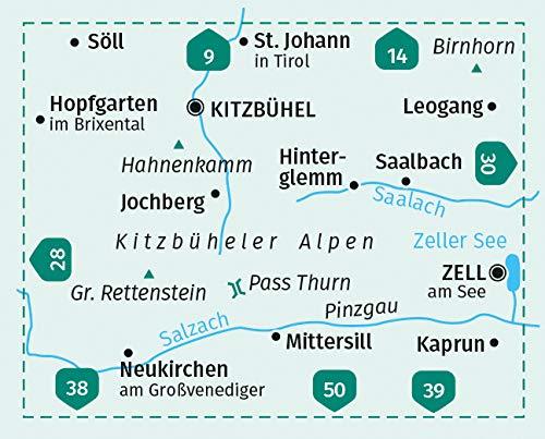 Carte de randonnée n° 029 - Kitzbüheler Alpen + Aktiv Guide (Tyrol, Autriche) | Kompass carte pliée Kompass 