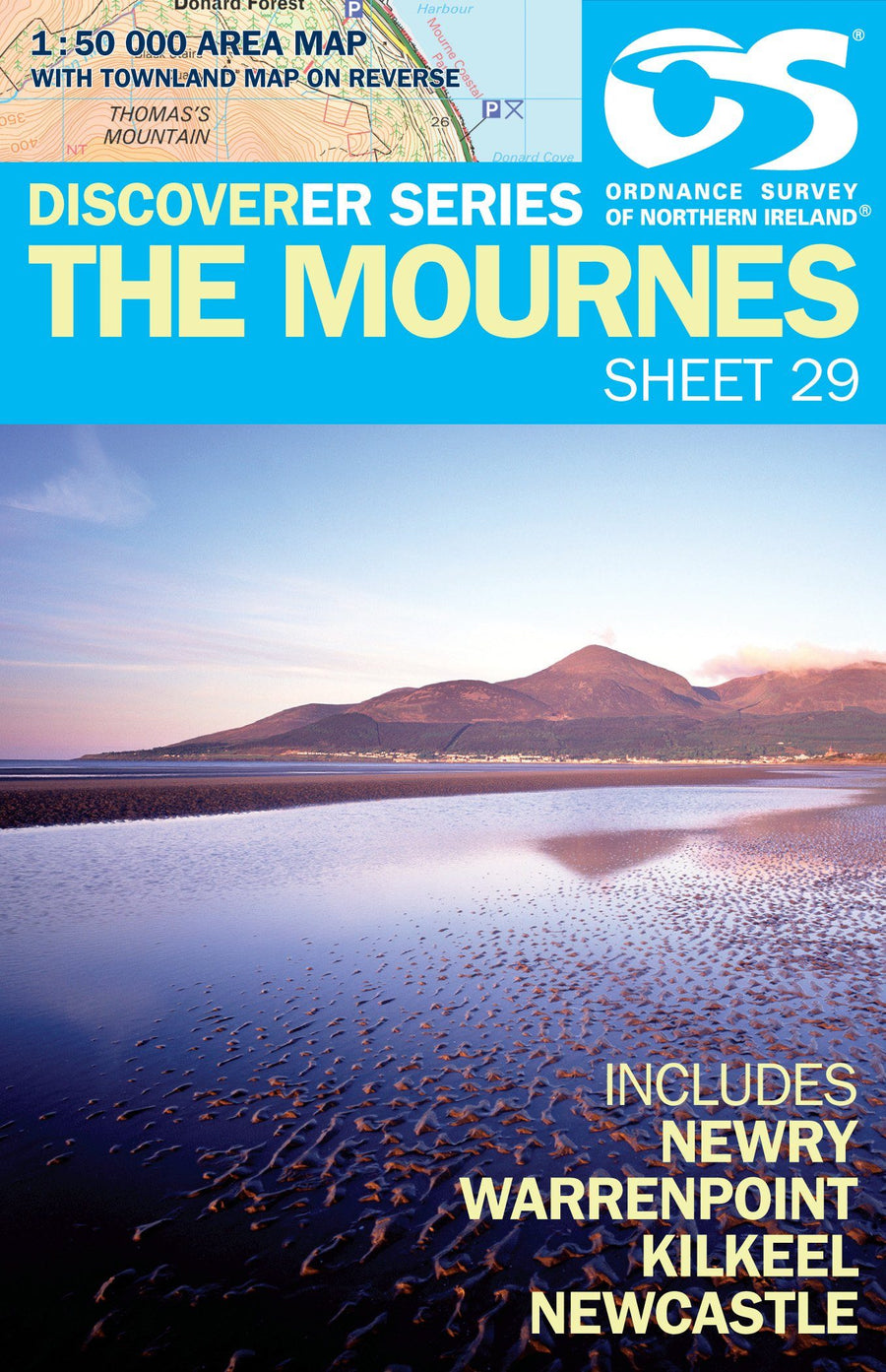 Carte de randonnée n° 029 - The Mournes (Irlande du Nord) | Ordnance Survey - Discoverer carte pliée Ordnance Survey 