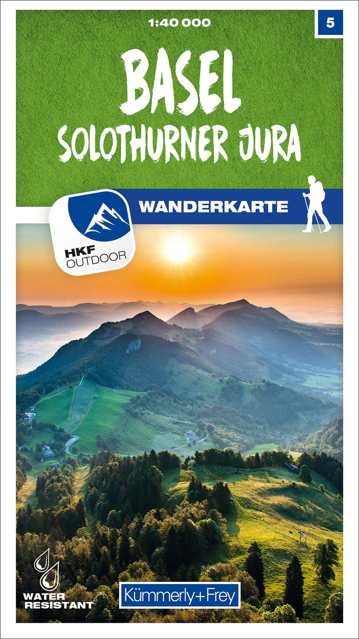 Carte de randonnée n° 05 - Bâle, Jura Soleurois (Suisse) | Kümmerly & Frey-1/40 000 carte pliée Kümmerly & Frey 