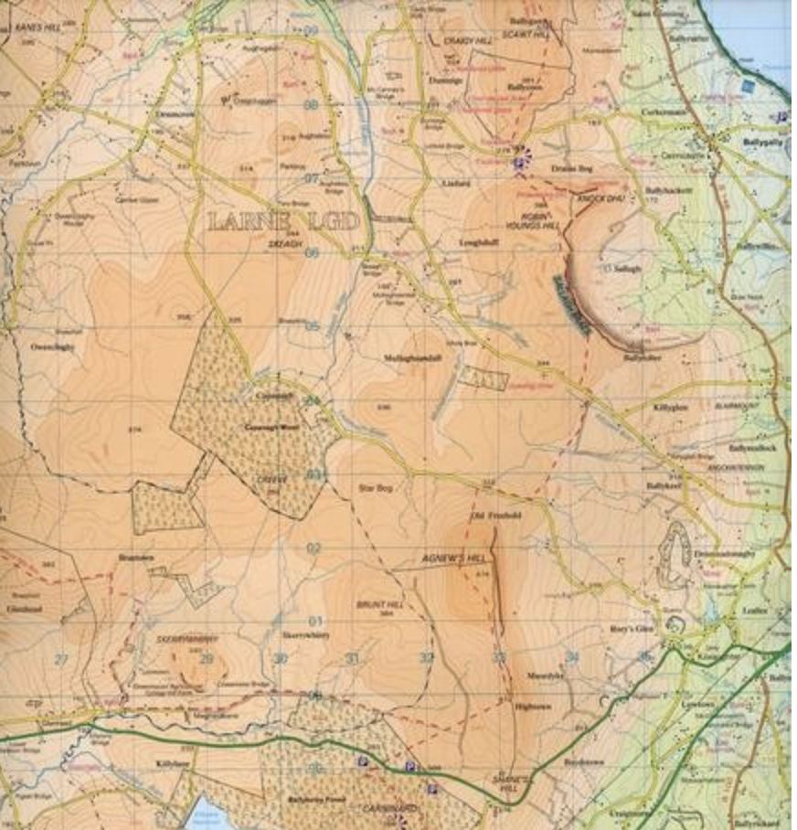 Carte de randonnée n° 09 - Larne (Irlande du Nord) | Ordnance Survey - Discoverer carte pliée Ordnance Survey 