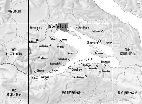 Carte de randonnée n° 1033 - Steckborn (Suisse) | Swisstopo - 1/25 000 carte pliée Swisstopo 