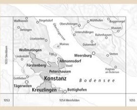 Carte de randonnée n° 1034 - Kreuzlingen (Suisse) | Swisstopo - 1/25 000 carte pliée Swisstopo 