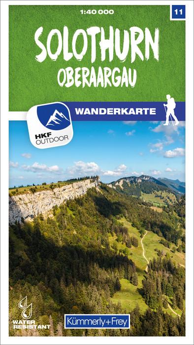 Carte de randonnée n° 11 - Solothurn, Oberaargau (Suisse) | Kümmerly & Frey-1/40 000 carte pliée Kümmerly & Frey 