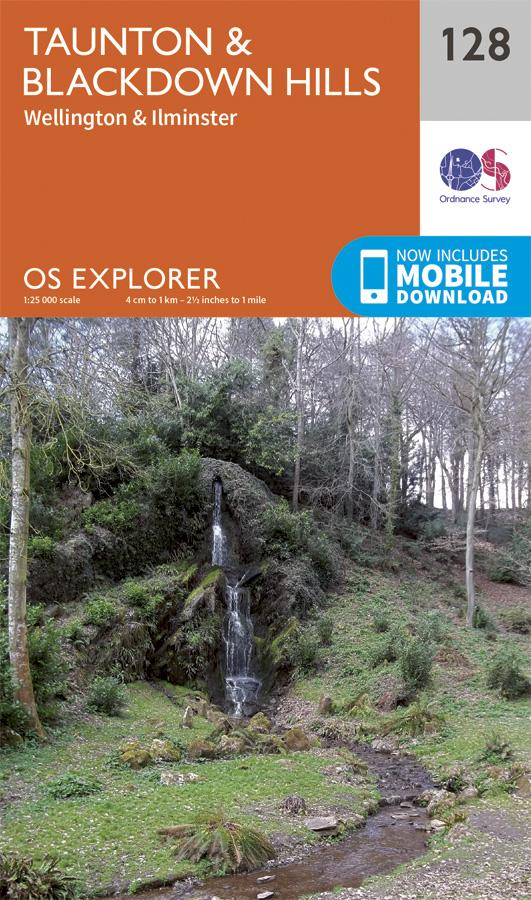 Carte de randonnée n° 128 - Taunton, Blackdown Hills (Grande Bretagne) | Ordnance Survey - Explorer carte pliée Ordnance Survey 
