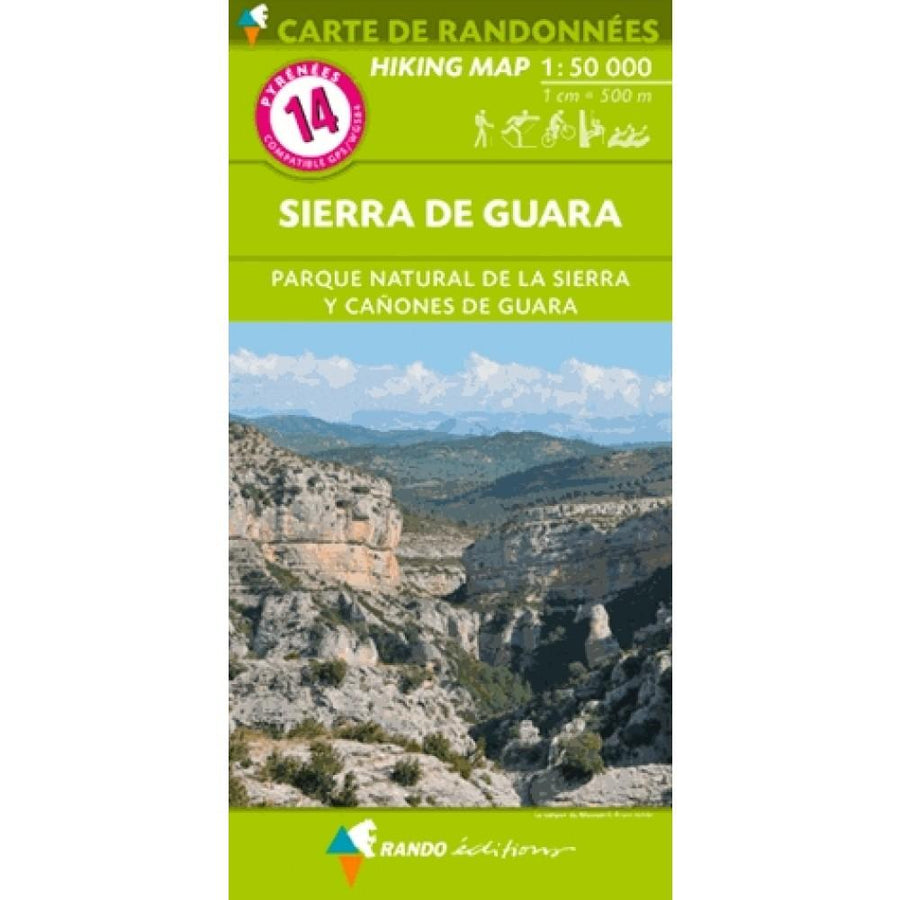 Carte de randonnée n° 14 - Sierra de Guarra : Parque natural de la Sierra y cañones de Guara | Rando Editions carte pliée Rando Editions 