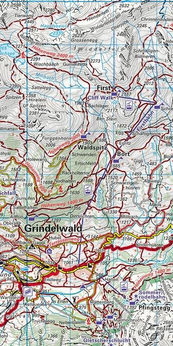 Carte de randonnée n° 31 - Jungfrau-Region, Brienzersee (Suisse) | Kümmerly & Frey-1/40 000 carte pliée Kümmerly & Frey 
