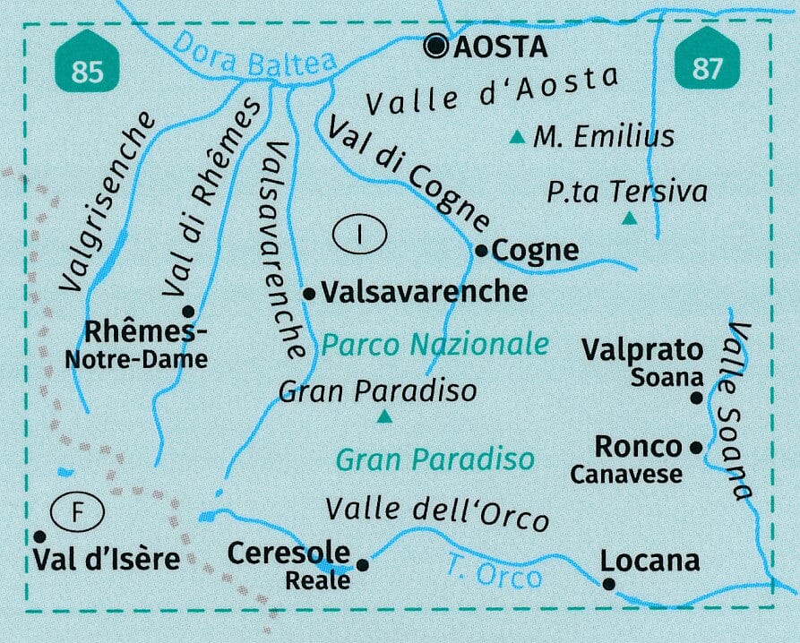 Carte de randonnée n° 656 - Valsugana Tesino (Italie)