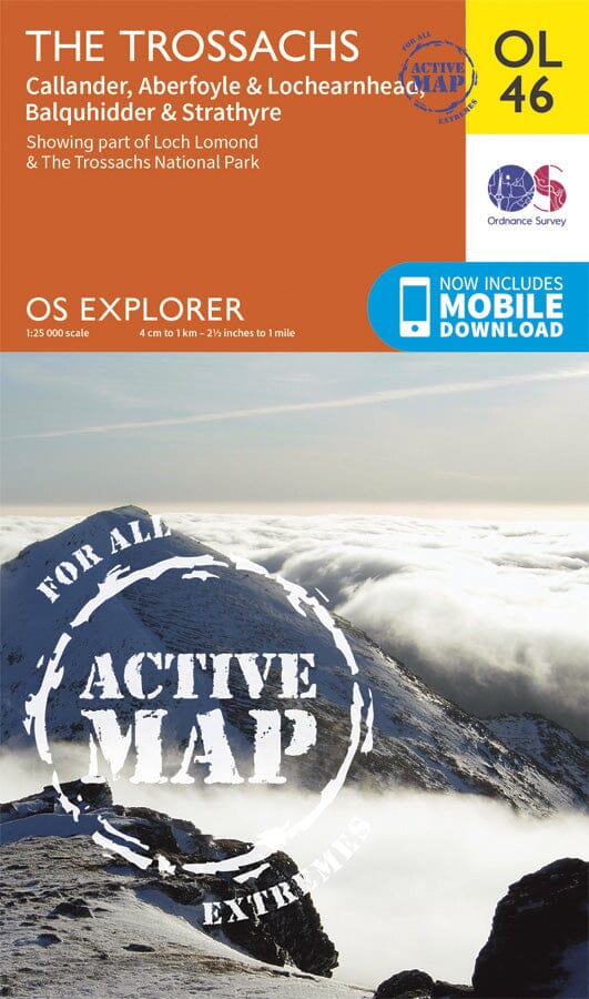 Carte de randonnée n° OL046 - Trossachs, Callander, Aberfoyle (Ecosse) | Ordnance Survey - Explorer carte pliée Ordnance Survey plastifiée 