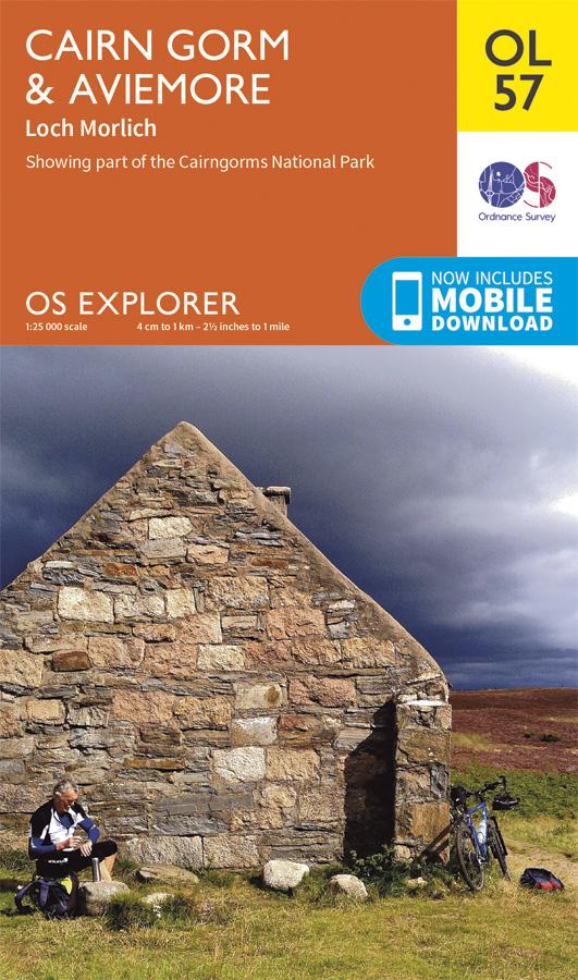 Carte de randonnée n° OL057 - Cairn Gorm, Aviemore, Loch Morlich (Grande Bretagne) | Ordnance Survey - Explorer carte pliée Ordnance Survey 