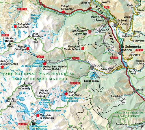 Carte de randonnée - Parc National Aigüestortes & lac Saint-Maurice + Guide (Catalogne) | Alpina carte pliée Editorial Alpina 