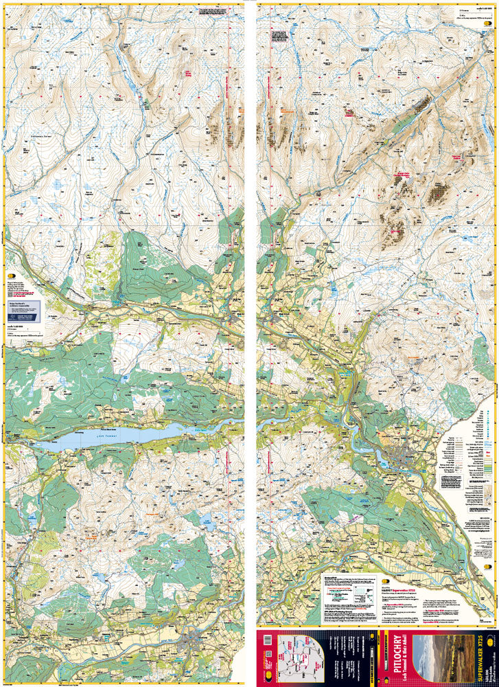 Carte de randonnée - Pitlochry Loch Tummel & Blair Atholl XT25 | Harvey Maps - Superwalker maps carte pliée Harvey Maps 