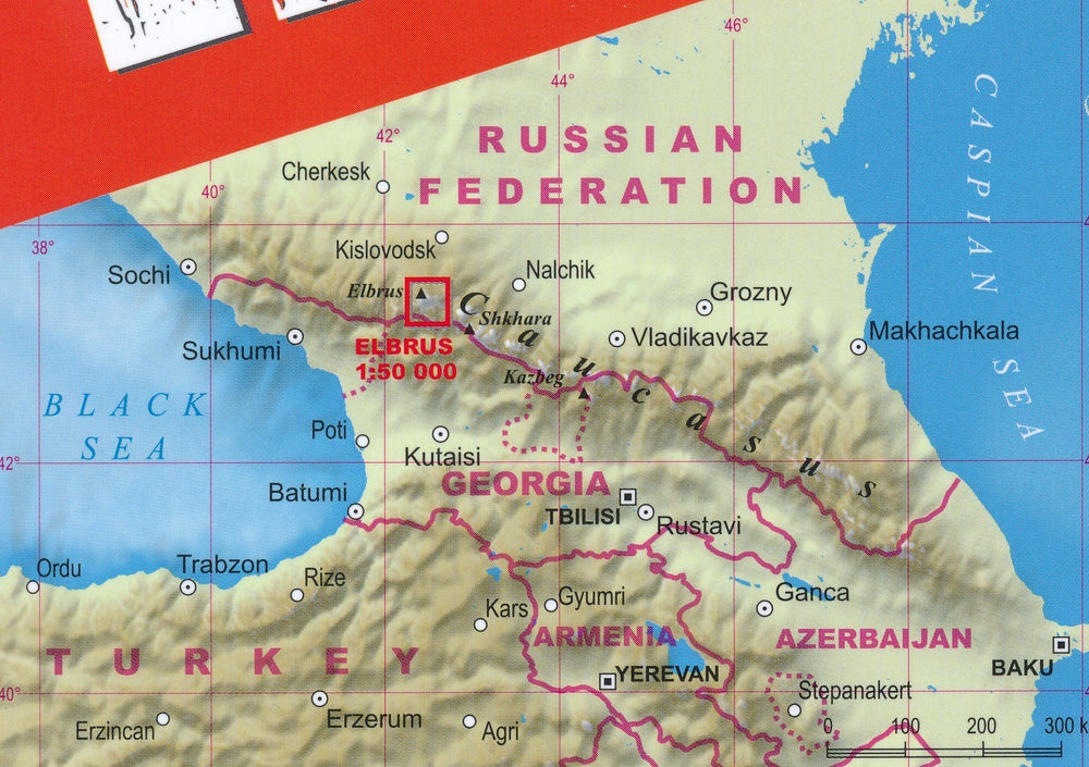 Carte de randonnée plastifiée - Elbrouz (Caucase, Russie) | TerraQuest carte pliée Terra Quest 