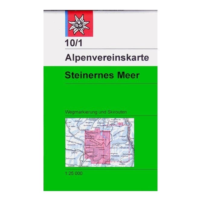 Carte de randonnée & ski n° 10/1 - Steinernes Meer (Alpes autrichiennes) | Alpenverein carte pliée Alpenverein 