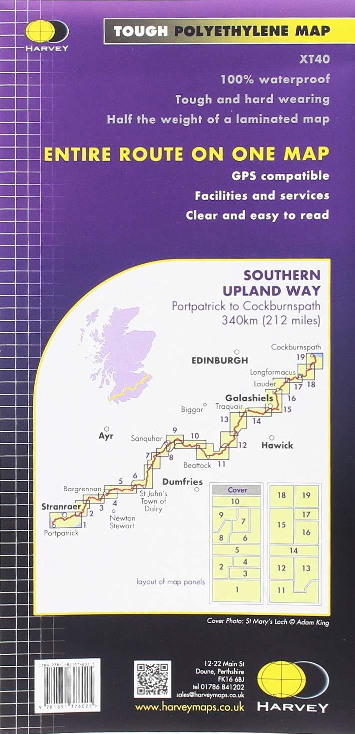 Carte de randonnée - Southern Upland Way XT40 | Harvey Maps - National Trail maps carte pliée Harvey Maps 